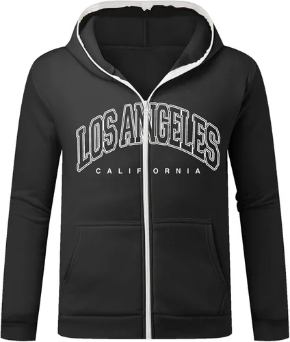 Vista 3 de EELHOE Sweatshirts for Men Long Sleeve Cotton Baggy Jersey with Hood Regular Fit Print Graphic Stretch Pullover