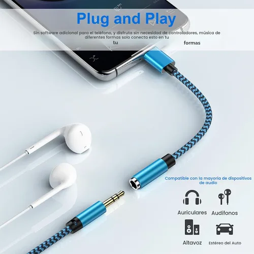 Vista 4 de Adaptador USB tipo C a conector de auriculares de 0.1 in, paquete de 2