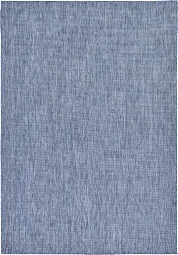 Vista 109 de Unique Loom Collection - Alfombra casual de transición sólida jaspeada para interiores y exteriores