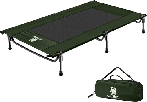 Vista 10 de ONETIGRIS Cama elevada para perros, cama elevada para perros con malla a prueba de mordidas, portátil antideslizante para interiores y exteriores