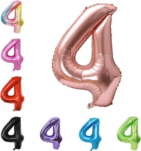 Vista 20 de Globo grande de helio con números 0-9 de 40 pulgadas para cumpleaños, bodas y fiestas (rojo, 9)