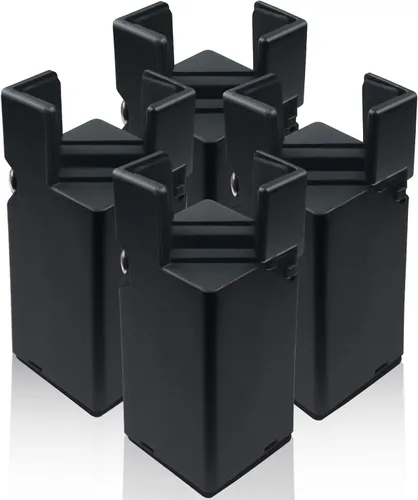 Vista 9 de 4 elevadores de muebles ajustables con abrazadera de tornillo, elevadores de escritorio resistentes para patas de escritorio, elevadores de cama