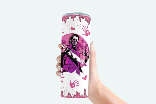 Vista 2 de Vaso de Halloween con tapa y pajita, taza de viaje para café con texto en inglés "Trick Or Treat", taza de viaje para café, bruja fantasma