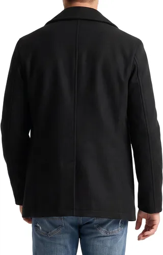 Vista 3 de Nautica Peacoat de mezcla de lana para hombre 2-Caviar