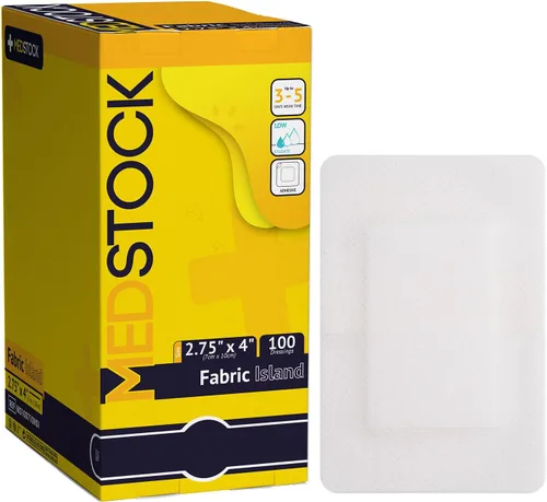 Vista 7 de MEDSTOCK Apósito de tela para islas, 2 x 2.75 pulgadas (paquete de 100), cuidado adhesivo de heridas, adecuado para heridas quirúrgicas, pastos