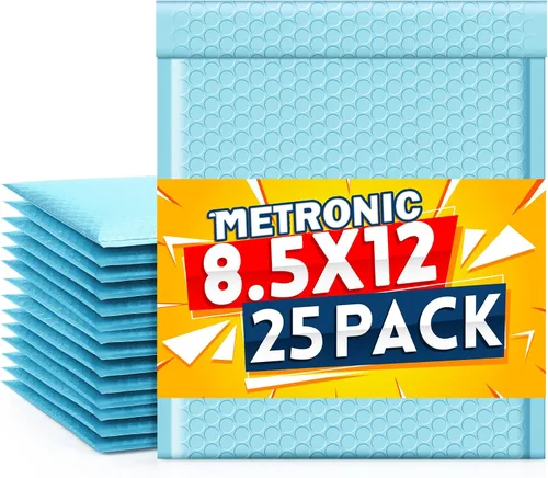Vista 23 de Metronic Sobres de burbujas negros de 4 x 8 pulgadas, paquete de 50 bolsas