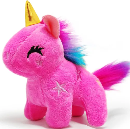 Vista 10 de Kawaite Animales de peluche de unicornio azul para niños y adultos, mini llavero de peluche, peluche de unicornios, animal de peluche suave