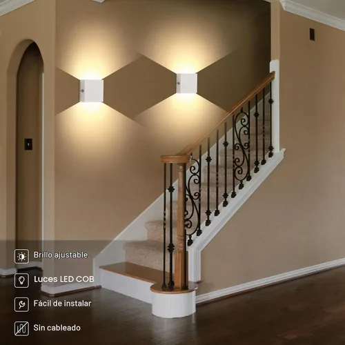 Vista 8 de [Usado] Lightess Juego de 2 apliques de pared recargables con interruptor táctil, luces de pared interior regulables alimentadas por batería