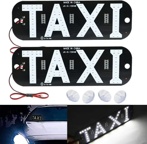 Vista 11 de 2 unids Taxi Led coche parabrisas cabina indicador lámpara 12V taxi signo bombilla parabrisas taxi guía luces (azul)