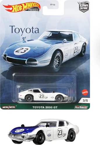 Vista 2 de Hot Wheels Vehículos de leyendas del circuito cultural del automóvil para niños de 3 años en adelante, colección premium de vehículos a escala 1:64