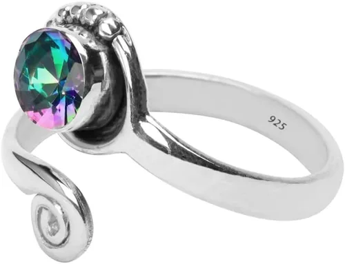 Vista 47 de Anillo de dedo del pie de piedra preciosa de plata de ley 925, joyería para el cuerpo, anillo de dedo del pie de la mano de la mano de la piedra