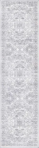 Vista 11 de Unique Loom Boston Collection - Alfombra de área con medallón (2 x 8 pies, color blanco y gris)