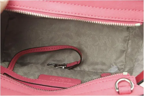 Vista 4 de MICHAEL Michael Kors mujer Selma cuero Messenger bolso rosa medio