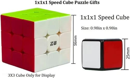 Vista 2 de 1x1x1 Cube Dice 1x1 Cubo Mágico Puzzle, Negro