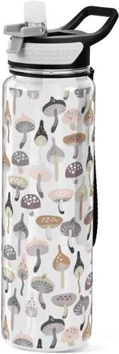 Vista 18 de Fustylead Amanita - Botella de agua de 32 onzas con popote, transparente a prueba de fugas, para mujeres y hombres, para deportes al aire libre