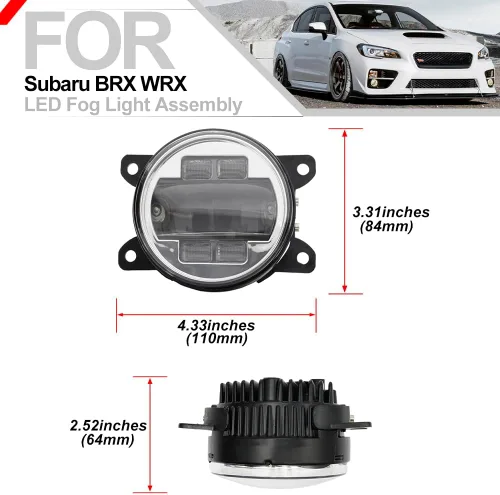 Vista 6 de Conjunto de luces LED de conducción antiniebla para Subaru BRZ WRX STI Impreza Legacy Outback Forester Crosstrek Switchback - Kit de lámparas