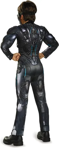 Vista 2 de Disfraz de Spartan Locke clásico musculoso Halo Microsoft, S/4-6, Gris