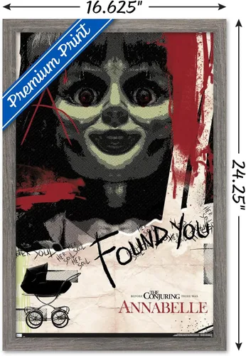 Vista 3 de Trends International Annabelle - Póster de pared de Found You, 14.725 x 22.375 pulgadas, versión enmarcada de madera de granero