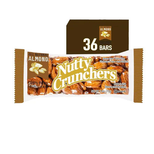 Vista 5 de Nutty Crunchers Barras grandes de ingredientes naturales (paquete variado (4 sabores), 12 barras King por caja)