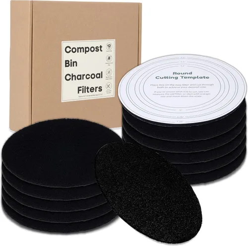 Vista 9 de Perfnique Cubo de Compost de Cocina, Cubo de Compost de Encimera de 1.3 Galones con Tapa, Cubo de Compost Interior Incluye Forro de Cubo