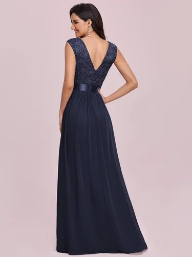 Vista 2 de Ever-Pretty Vestidos de dama de honor con cintura imperio fruncido para mujer 0646