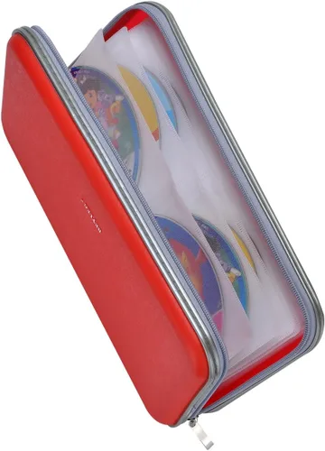 Vista 7 de Cartera organizadora y de almacenamiento, de alta resistencia y con capacidad para 70 CDs, DVDs, Blu-ray., negro