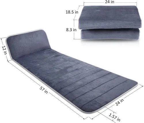 Vista 7 de Snailax - Alfombrilla de masaje de cuerpo completo con calor Gris oscuro