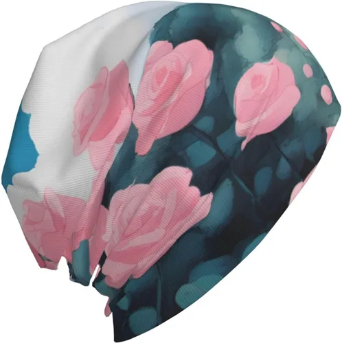 Vista 3 de Pretty Rose Garden Warm and Breathable Men's and Women's Universal Versatile Brimless Hat, for Daily Home and Outdoor Activities Clothing Accessories