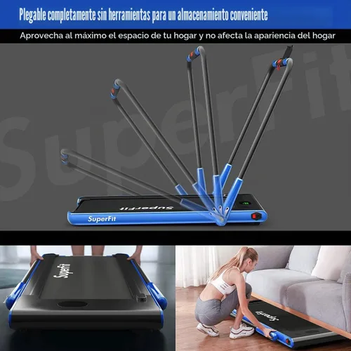 Vista 3 de Goplus 2 in 1 Folding Treadmill, 2.25HP Under Desk Electric Superfit Treadmill, Installation-Free with APP Control, Remote Control, Bluetooth