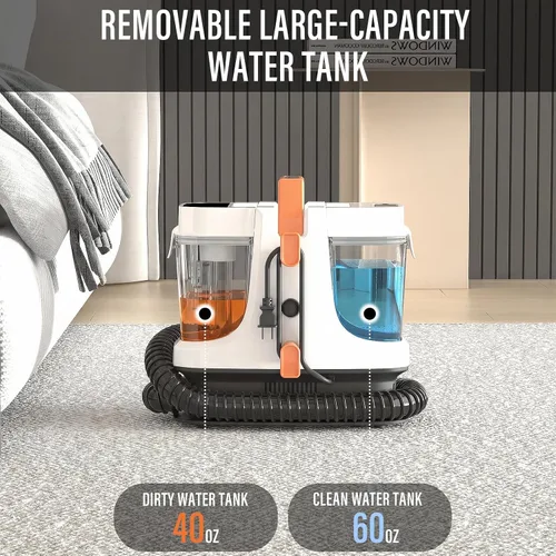 Vista 4 de Starrybot Máquina limpiadora de tapicería, extractor de manchas de mascotas Blanco