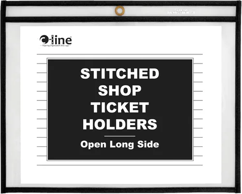 Vista 8 de C-Line, soportes cosidos para boletos de tienda de alta capacidad, con refuerzo y cierre con solapa, lados transparentes, 9 x 12 x 1 pulgadas