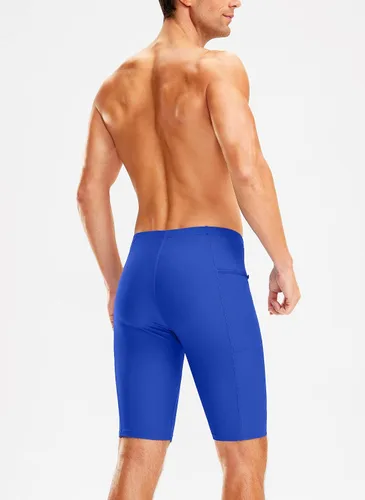 Vista 3 de Pudolla Men's Swim Jammers with Zipper Pockets Durable Athletic Swimsuit Shorts for Men Lap Swimming Training Competition