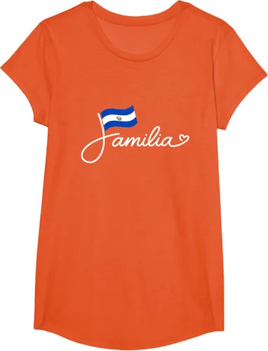 Vista 37 de El Salvador Familia - Camiseta con texto en inglés "La Familia de la Bandera Salvadoreña