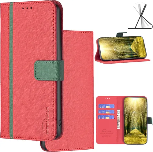 Vista 7 de Funda compatible con Nothing Phone 1, piel sintética, compatible con Nothing Phone One (A063), protección con cierre magnético, funda de cartera