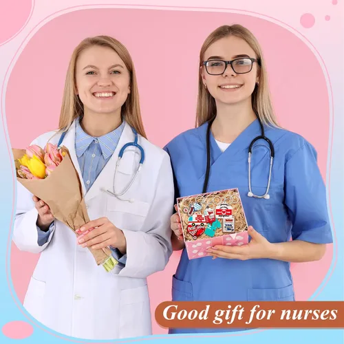 Vista 6 de Henoyso Paquete de 36 llaveros para enfermeras, regalos de Navidad para enfermeras, regalos para estudiantes de enfermería, regalos de fiesta