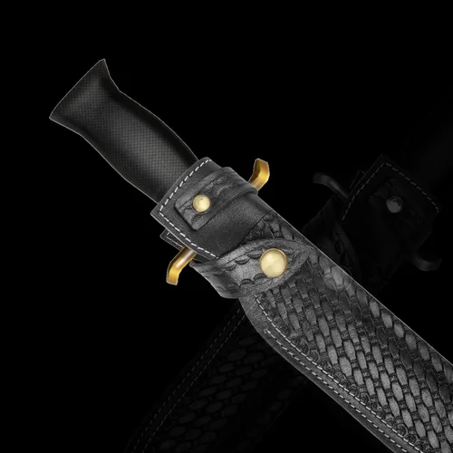 Vista 4 de Hulara Genuine Leather Knife Sheath – Handmade Leather Knive Holder with Belt Loop, Fits 4-10" Blade – Fixed Blade Knife Sheaths, Knifes Scabbard