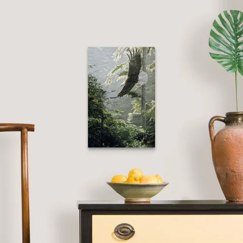 Vista 3 de CANVAS ON DEMAND Morning Flight - Eagle Canvas Wall Art Print by Ron Parker, Contemporary, Home Decor, Wildlife, Feather Artwork, 12" x18in
