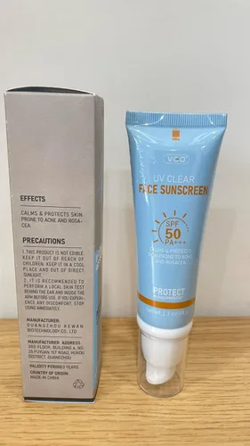 Vista 9 de VGO Protector Solar Transparente para Rostro SPF 50, Esencia Solar Hidratante Sin Sensación Pegajosa Tamaño de Viaje, Protector Solar Contra Rayos