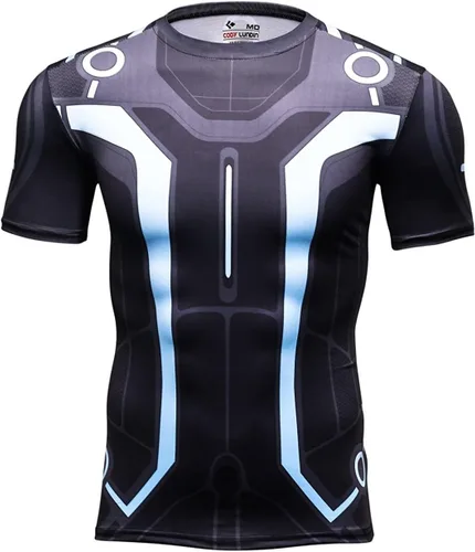 Vista 8 de Red Plume Men's Compression Shirt Iron Hero Wicking Sports Tank Top