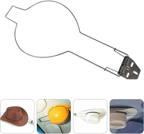 Vista 9 de Veemoon Soporte para sombreros, clip de metal para sombreros, soporte para sombreros, soporte para sombreros, soporte para colgar sombrero duro