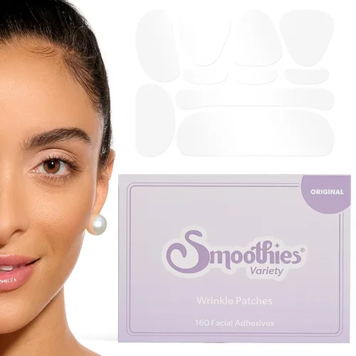 Vista 9 de Smoothies Parches de cobertura completa para arrugas faciales durante la noche - Parches faciales para la frente, onces, patas de gallo y más, 192