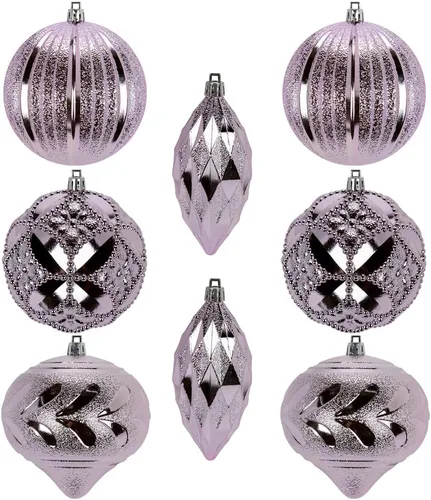 Vista 14 de 30 piezas de adornos de bola de árbol de Navidad irrompibles negros para decoración navideña