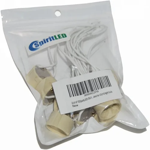Vista 4 de (Lote de 10) SpiritLED GU10 Socket, conector de cable para bombilla GU10