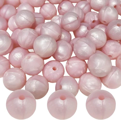 Vista 35 de Abalorios de silicona, 120 piezas de 6 mm abalorios redondos de silicona para hacer llaveros, pulseras, collares, aretes, joyas, manualidades DIY