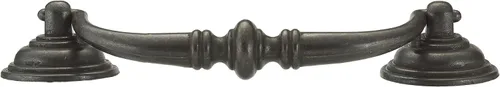 Vista 3 de Richelieu Hardware BP30214909 - Tirador tradicional de hierro negro mate para cocina, baño y muebles de 4 1/4 pulgadas (4.252 in)