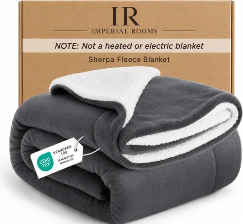 Vista 18 de IR Imperial Rooms Mantas Sherpa de color rosa bebé tamaño King para cama – Paquete al por mayor de 9 mantas Sherpa – Manta suave y esponjosa