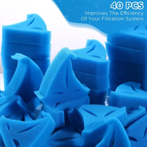 Vista 3 de Patelai Paquete de 40 esponjas absorbentes de aceite para bañera de hidromasaje, accesorios para spa, bañera, piscina al aire libre (estilo barco)
