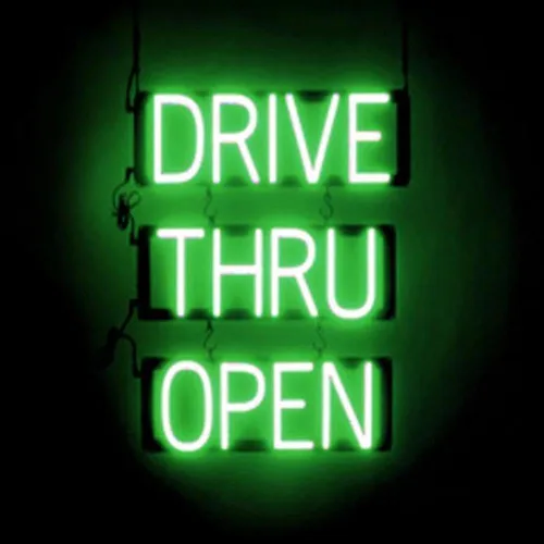 Vista 10 de SpellBrite Letrero LED Neon OPEN para negocios - Azul, 17" x 6