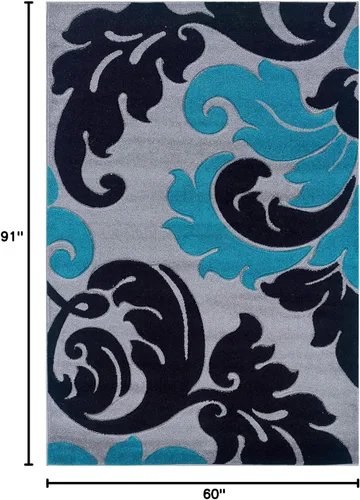 Vista 3 de Linon Corfu Collection, Gray, 5 x 7.7