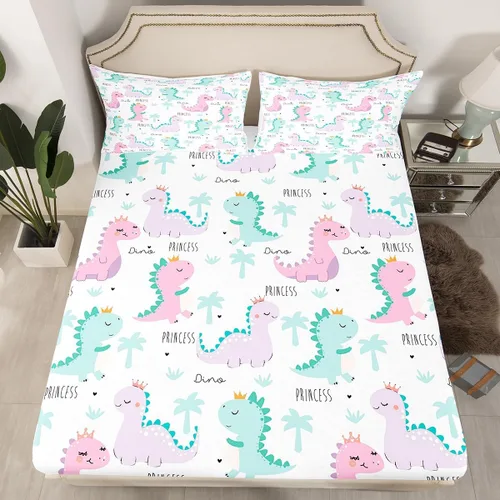 Vista 18 de Erosebridal Sábanas de Cama para Niños de Gato Lindo Tamaño Twin Línea de Arcoíris Neón Sábana Ajustable de Gato con Bolsillo Profundo para Niñas